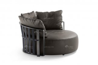 意式雅奢風格家具高端別墅會所家具時尚網紅款旋轉沙發