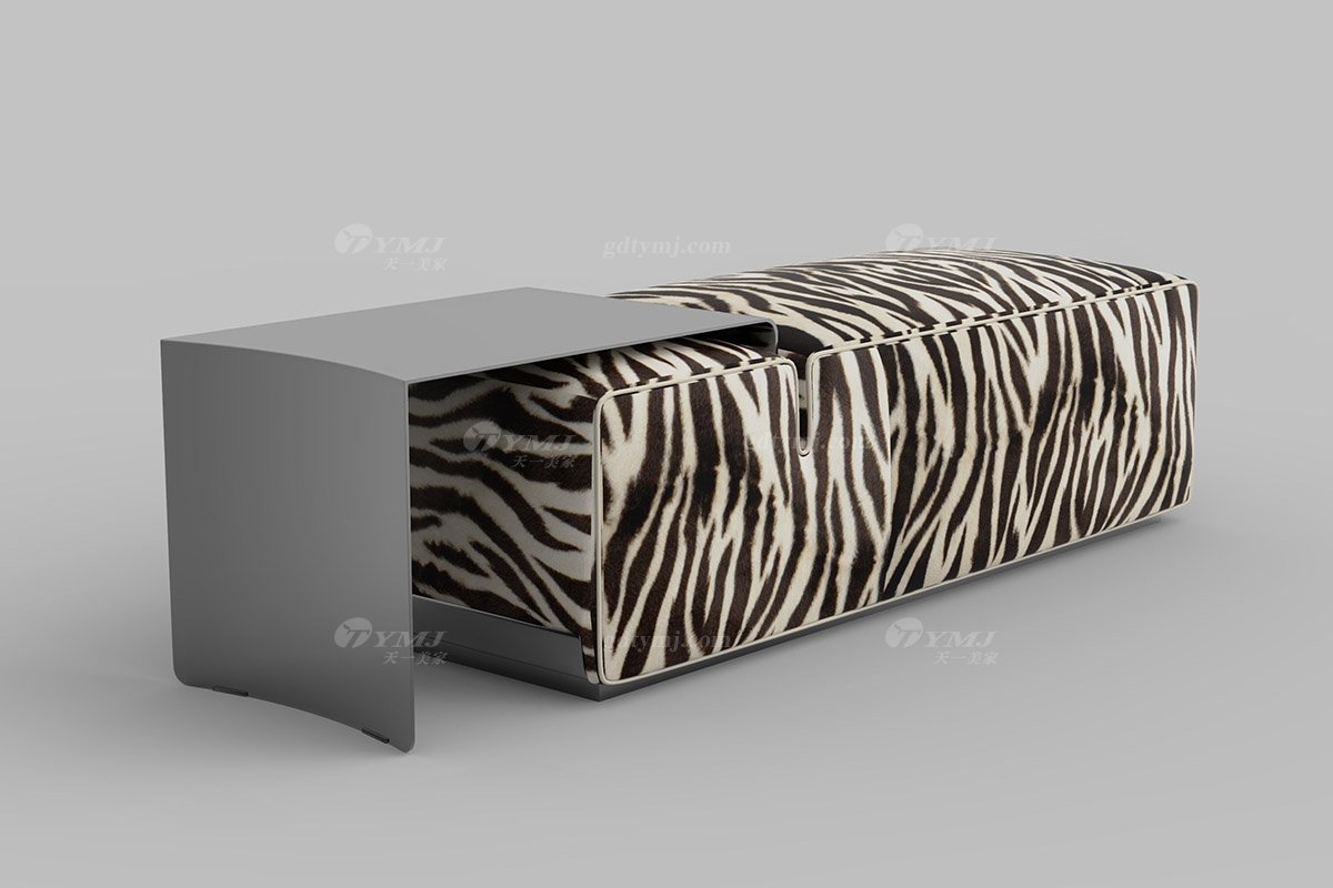 意式雅奢風格家具高端別墅會所家具簡約舒適休閑布藝長墩