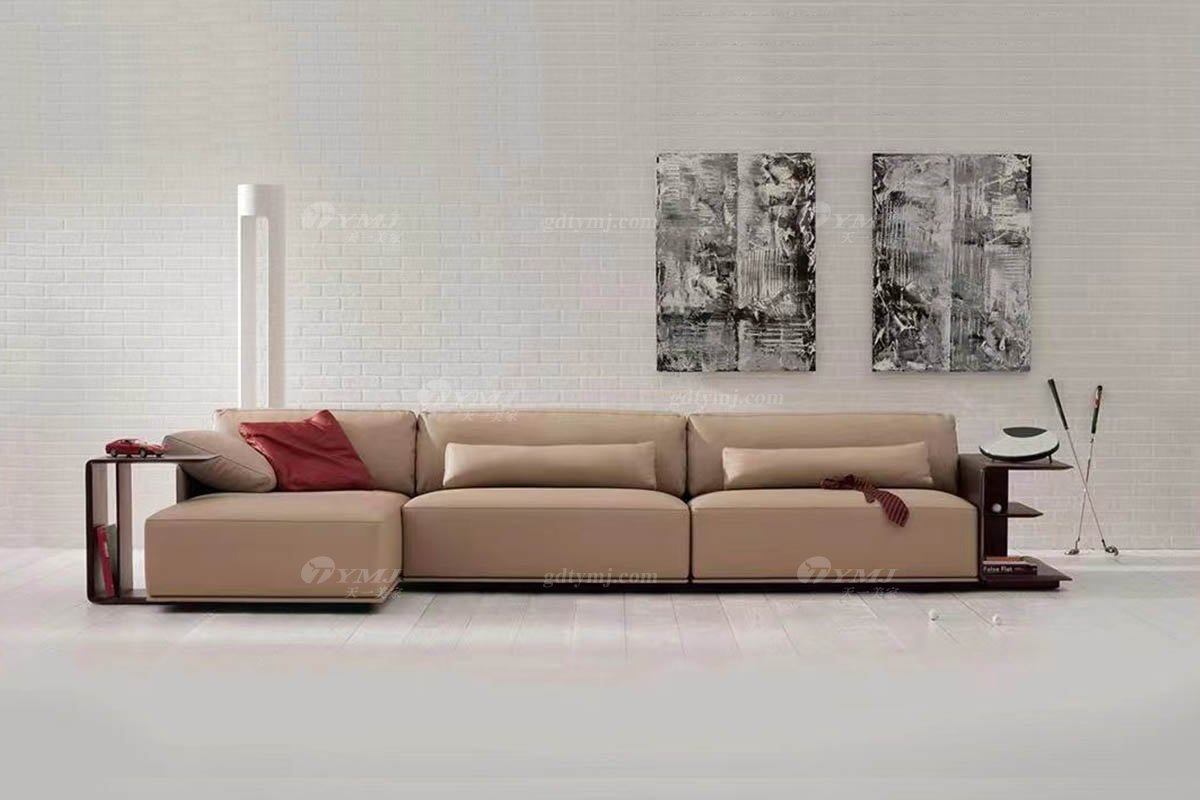 意式雅奢風格家具高端別墅會所家具時尚真皮組合沙發LS2201沙發2