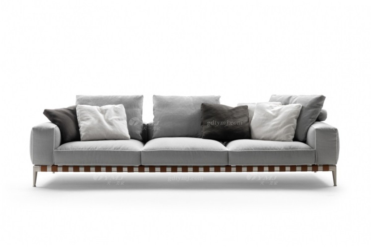 意式雅奢風格家具高端別墅會所家具時尚舒適家用三位沙發(fā)