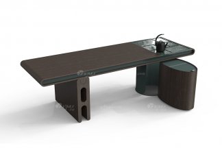  意式雅奢風格家具高端別墅會所家具簡約大氣實木茶臺