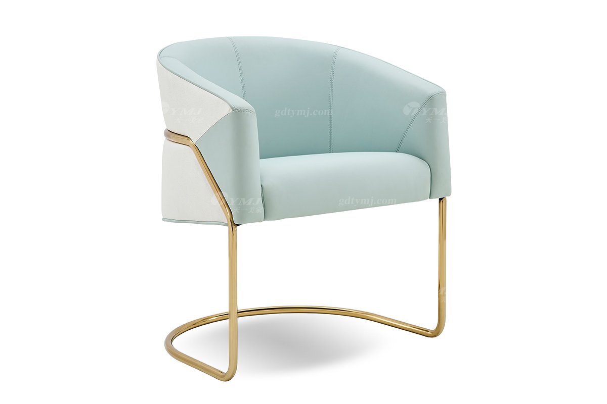 意式輕奢家具高端別墅會所大宅家用時尚奢華鈦金餐椅餐椅1