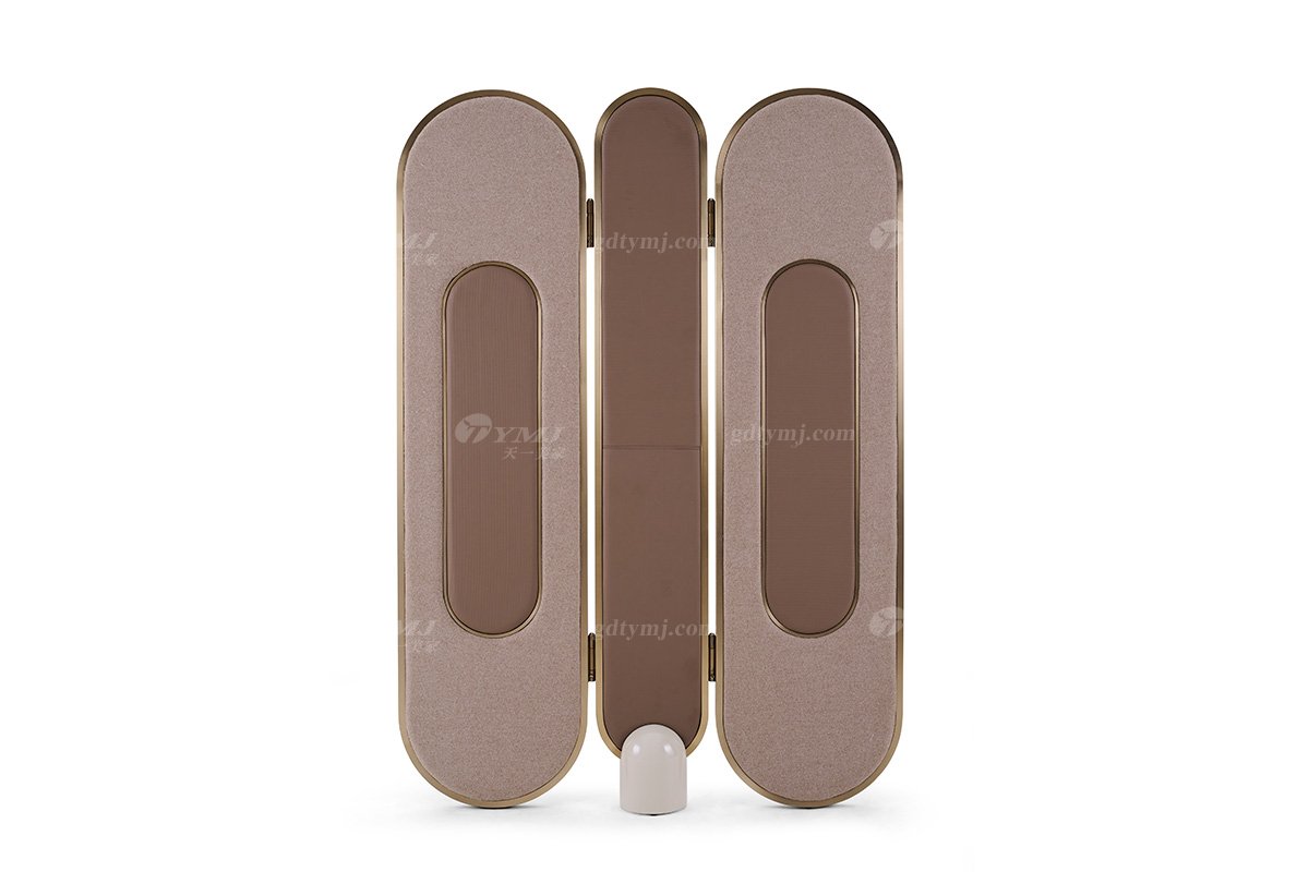 意式輕奢家具高端別墅會所豪宅家用奢華拉絲金屬屏風(fēng)