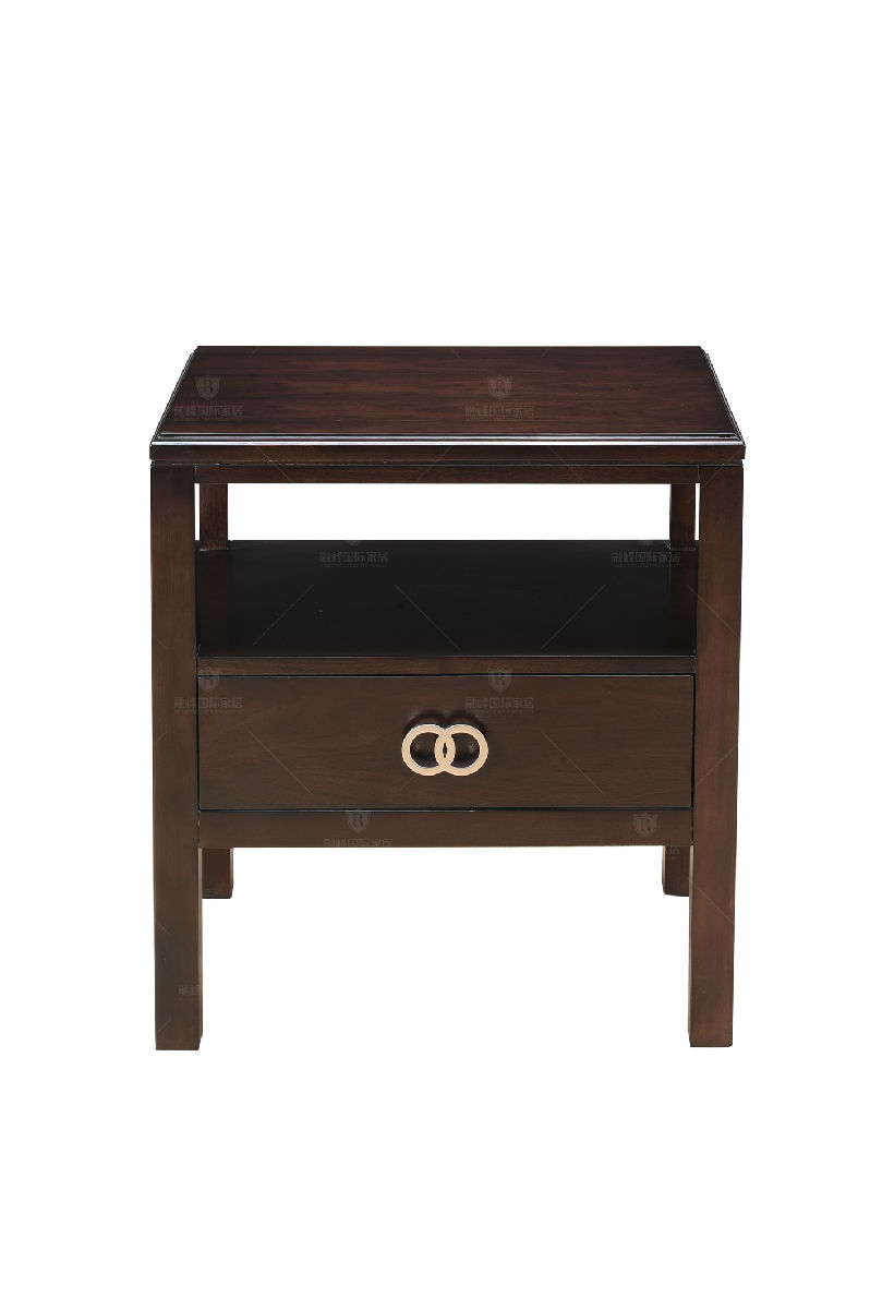 現代簡約美式實木床頭柜