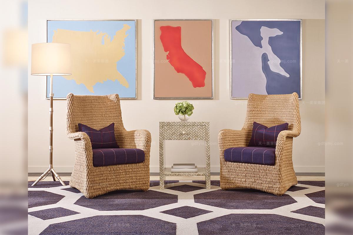 天一美家美式鄉村休閑椅