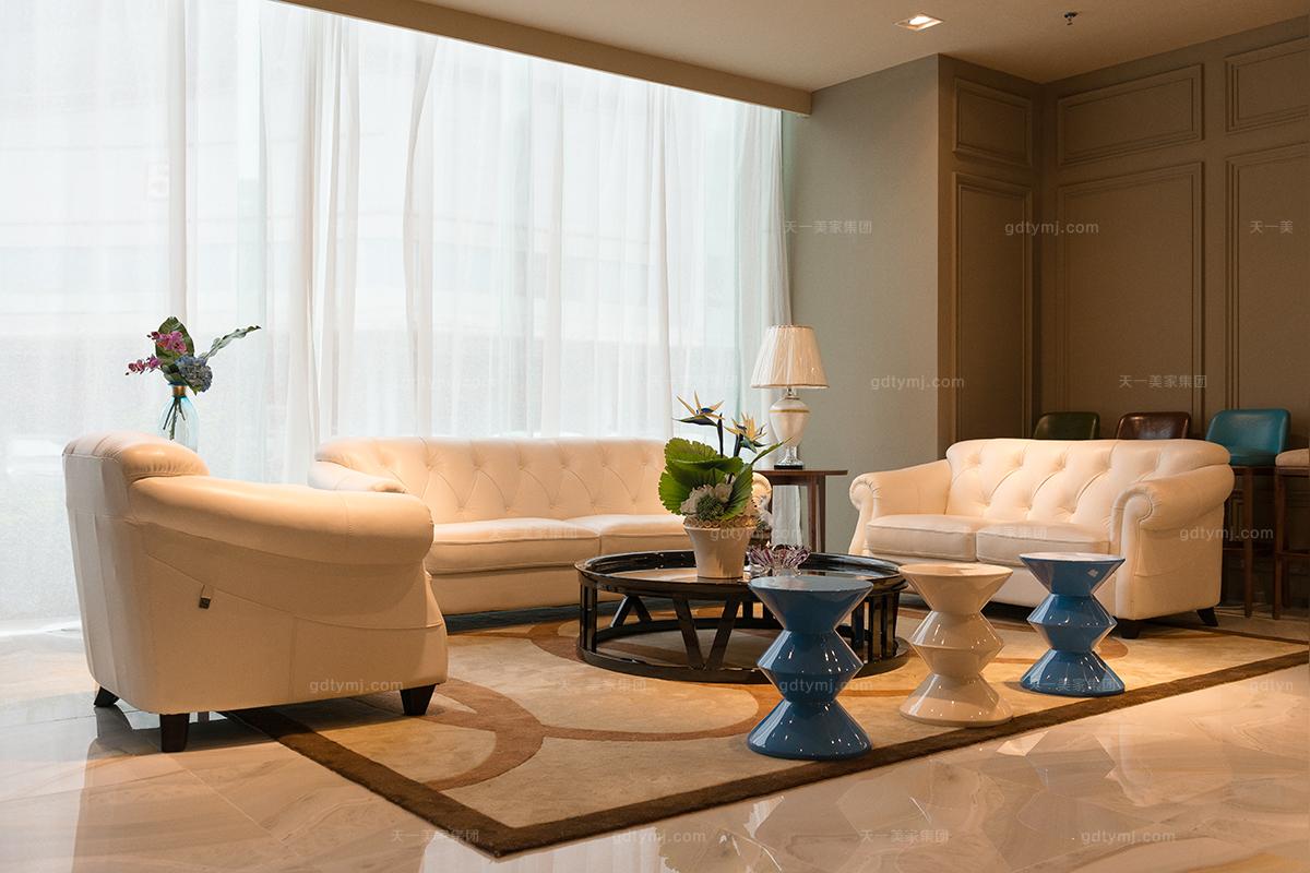 天一美家輕奢風格客廳沙發組合