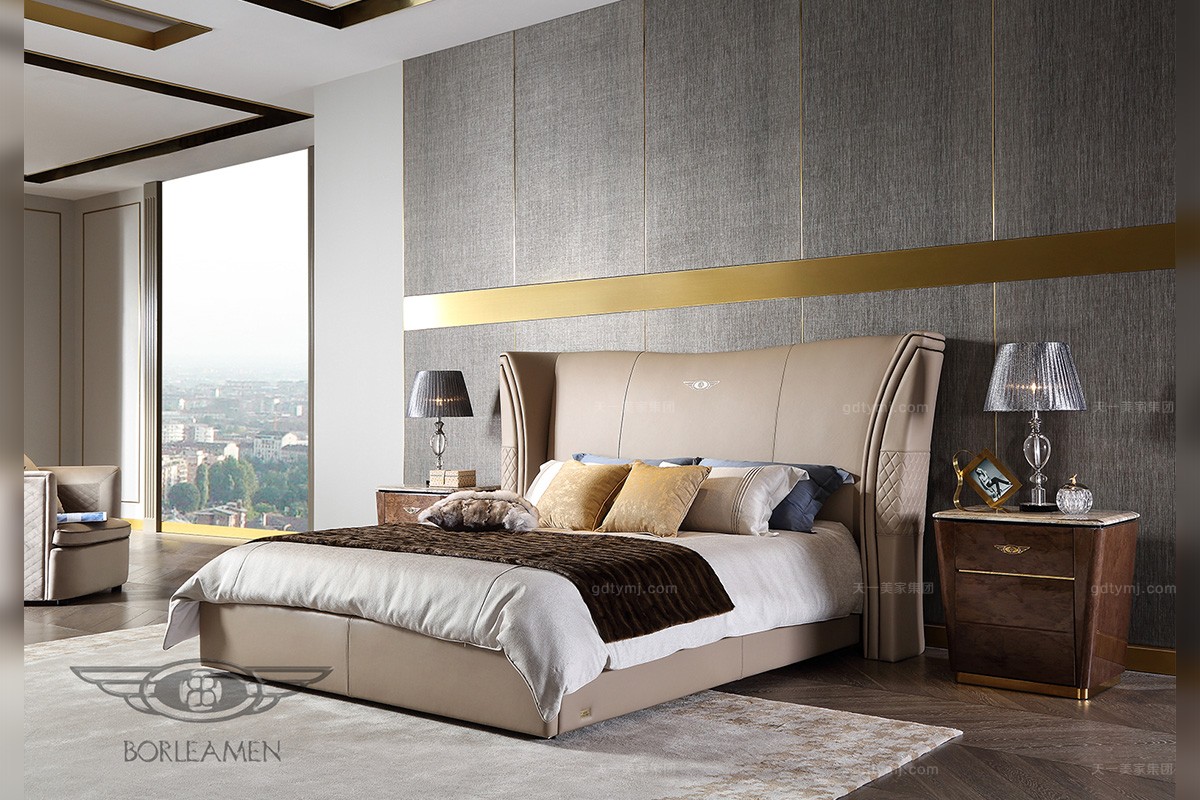 天一美家高檔大氣輕奢主義風格大床