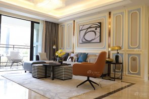 現代時尚輕奢平層樣板房家具、軟裝飾品工程--信陽榮盛華府項目案例展示(三