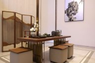 信陽(yáng)固始崋壹新中式高檔樣板房家具、軟裝飾品工程項(xiàng)目案例展示！