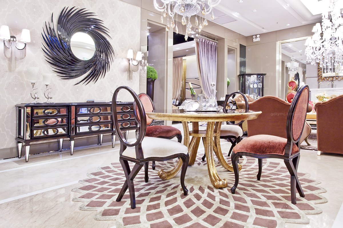 簡約新古典餐桌、餐椅