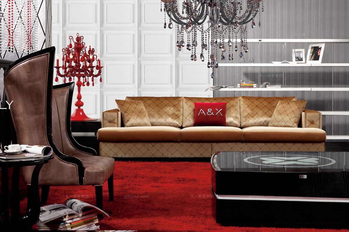 高檔后現代布藝沙發